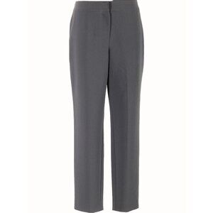 St John Womens Size 16 Pewter Luxury Designer Long Pants Side Slash Pockets New